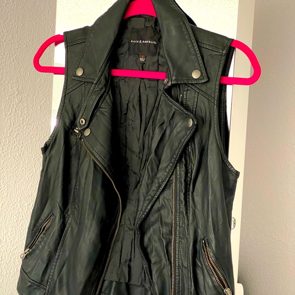Faux leather vest from rock& republic